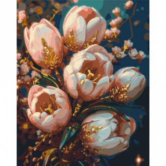 Картина по номерам с красками металлик &quot;Нежные тюльпаны&quot; 50x60 см Origami Украина
