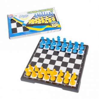 Шашки и шахмати 2 в 1 &quot;Патриот&quot; желто-голубые MiC Украина 