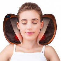 Массажная подушка для шеи с инфракрасным прогревом для дома и авто 12в Massage Pillow Массажная подушка для шеи с инфракрасным прогревом для дома и авто 12в Massage Pillow