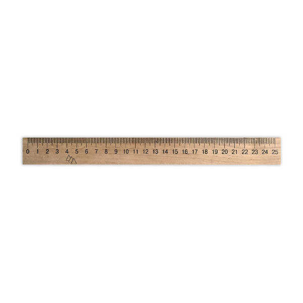 Линейка деревянная шелкография 25 см ЛД 103008