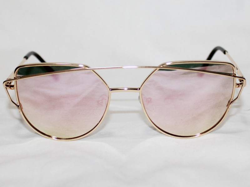 Очки солнцезащитные детские подростковые Cardeo Polarized золото поляризационные розовый зеркальные