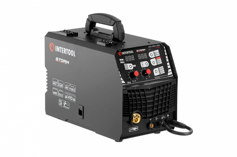 Полуавтомат инверторный Intertool-Storm - MIG/MMA-180A x 4800Вт (WT-4011)