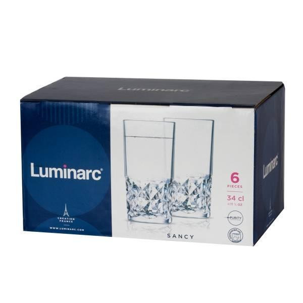 Набор высоких стаканов Sancy Luminarc 340мл 6шт высокие N0764