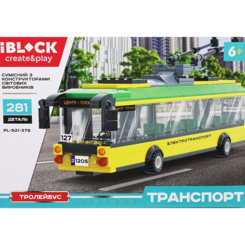 Конструктор &quot;IBLOCK: Троллейбус&quot;, 281 деталь iBLOCK