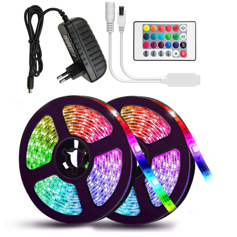 Светодиодная лента с пультом smd 5050 RGB 12 вольт Music