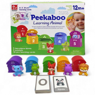 Логическая игра &quot;Peekaboo. Домики с животными&quot;, вид 2 SunQ toys