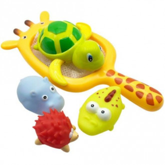 Набор игрушек для ванны &quot;Сачок Акула&quot; (7 элем) Bibi Toys