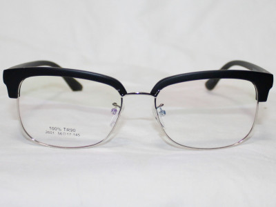 Очки-оправа для очков для зрения Sun Chi черный матовый серебро