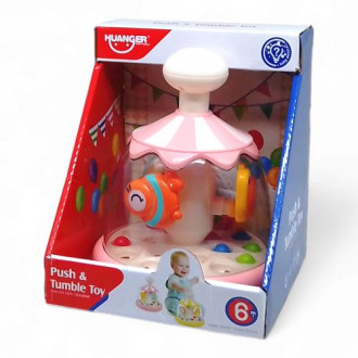 Детская игрушка &quot;Юла: Push &amp; Tumble Toy&quot;, с шариками (розовая) HUANGER