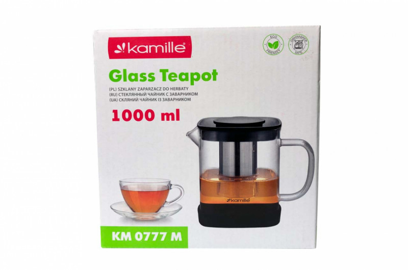 Чайник заварочный Kamille - 1000мл с заварником (0777M)