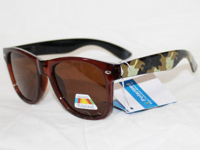 Очки солнцезащитные Sun Chi Polarized 9306 коричневый глянец заушник Flex камуфляж мох поляризационные