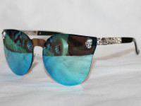 Очки солнцезащитные Lian Sun S900 серебро голубой зеркальные