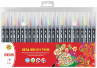 Фломастеры кисточки REAL BRUSH, 24 цвета, линия 0,5-6 мм