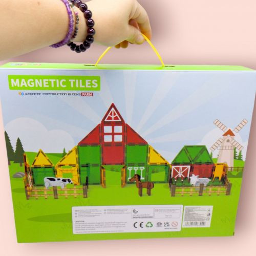 Конструктор магнитный &quot;Magnetic Tiles: ферма&quot;, 46 деталей XINBIDA