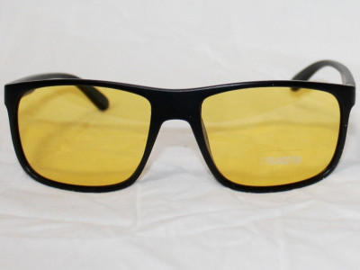 Очки солнцезащитные мужские Sun Chi Polarized TR90 черный матовый темно-желтый поляризационные антифары