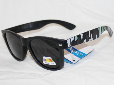 Очки солнцезащитные Sun Chi Polarized 9306 черный антрацит заушник Flex камуфляж джунгли поляризационные