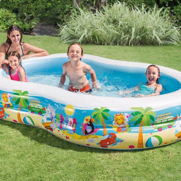 Семейный надувной бассейн Intex 56490 Swim Center Paradise Pool длина 262см ширина 160см высота 46см