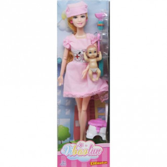Кукла &quot;Медсестра&quot; с ребенком (в розовом платье) MiC  