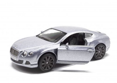 Машинка &quot;Bentley Continental GT&quot; (серебристая) Kinsmart