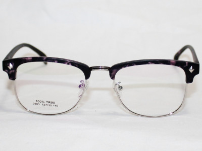 Очки-оправа для очков для зрения Sun Chi сиреневый матовый серебро