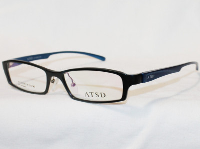 Очки-оправа для очков для зрения  ATSD AT1016 черный синий алюминиевая с заушником FLEX