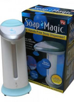 Сенсорный дозатор диспенсер для жидкого мыла Magic Soap 300 мл Бело-голубой 346 SM