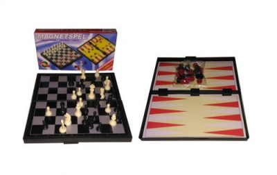 Игровой набор &quot;Magnetspel&quot; 3 в 1 (шашки, нарды, шахматы) MiC  