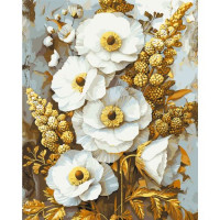 Картина по номерам с красками металлик &quot;Благородные цветы&quot; 40x50 см Origami Украина
