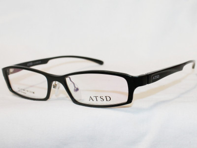 Очки-оправа для очков для зрения  ATSD AT1016 черно-зеленый алюминиевая с заушником FLEX