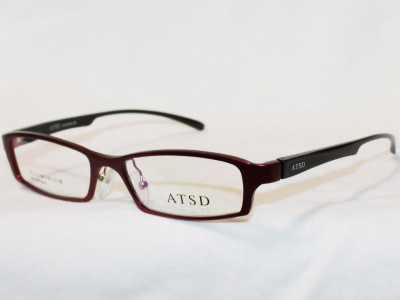 Очки-оправа для очков для зрения  ATSD AT1016 красный черный алюминиевая с заушником FLEX