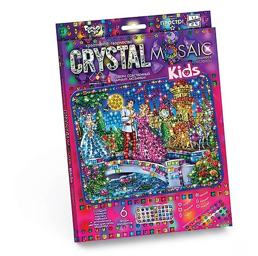 Алмазная живопись для детей &quot;CRYSTAL MOSAIC KIDS&quot; 30*21см картина камушками, самоклеящиеся кристаллы
